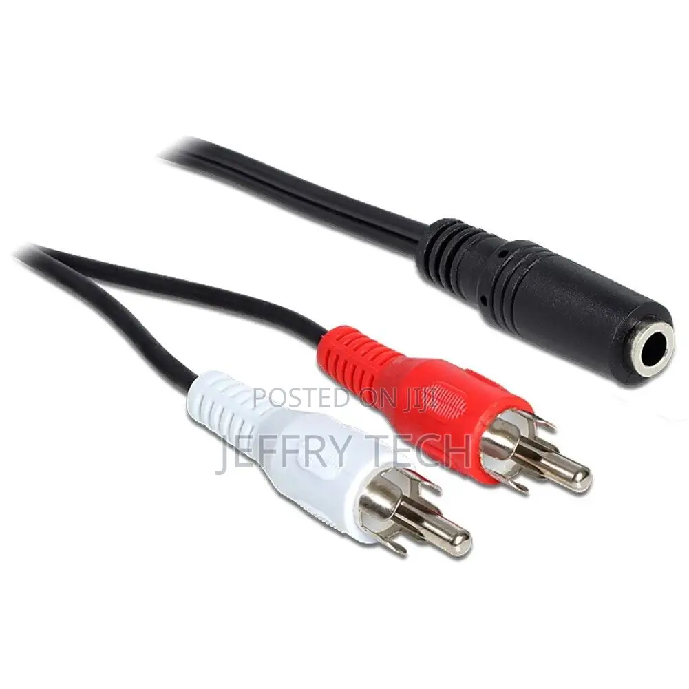 3.5 MM Jack Up 2 Rca Audio Cable 30cm 3.5mm Jack Socket to 2