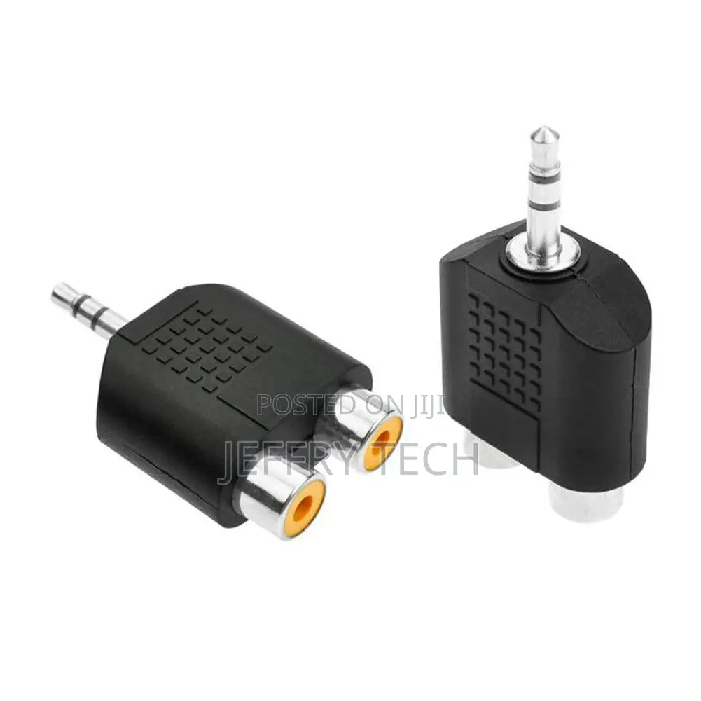 Audio Adapter 1 to 2 Extension 3,5mm Audio Jack Up 2 Rca Jac
