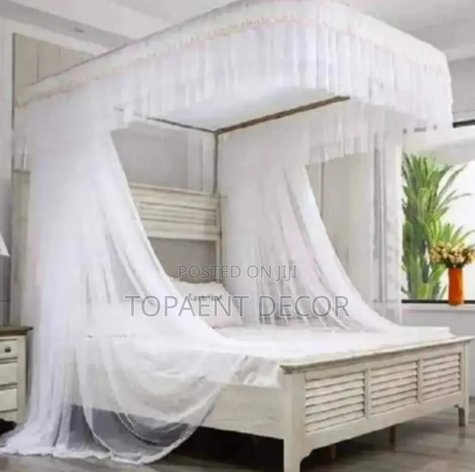 White 2 Stand Rail 4 by 6 Mosquito Net