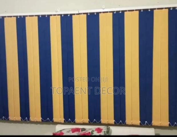 Blue Ad Yellow Office Kitchen Window Blinds - main view