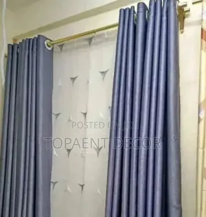 Grey Window Curtains and Matching Sheer