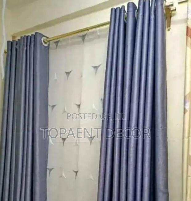 Grey Window Curtains and Matching Sheer