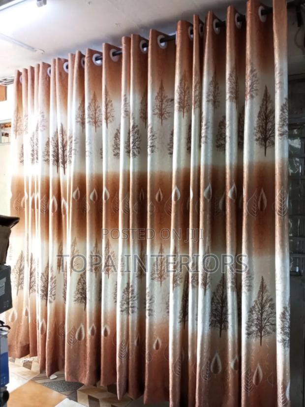 Tree Flowered Window Curtains Brown Home Window Curtains