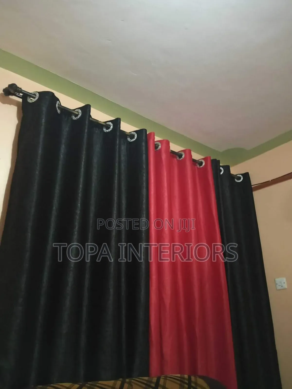 Black and Red Window Curtains Black and Red Window Curtains