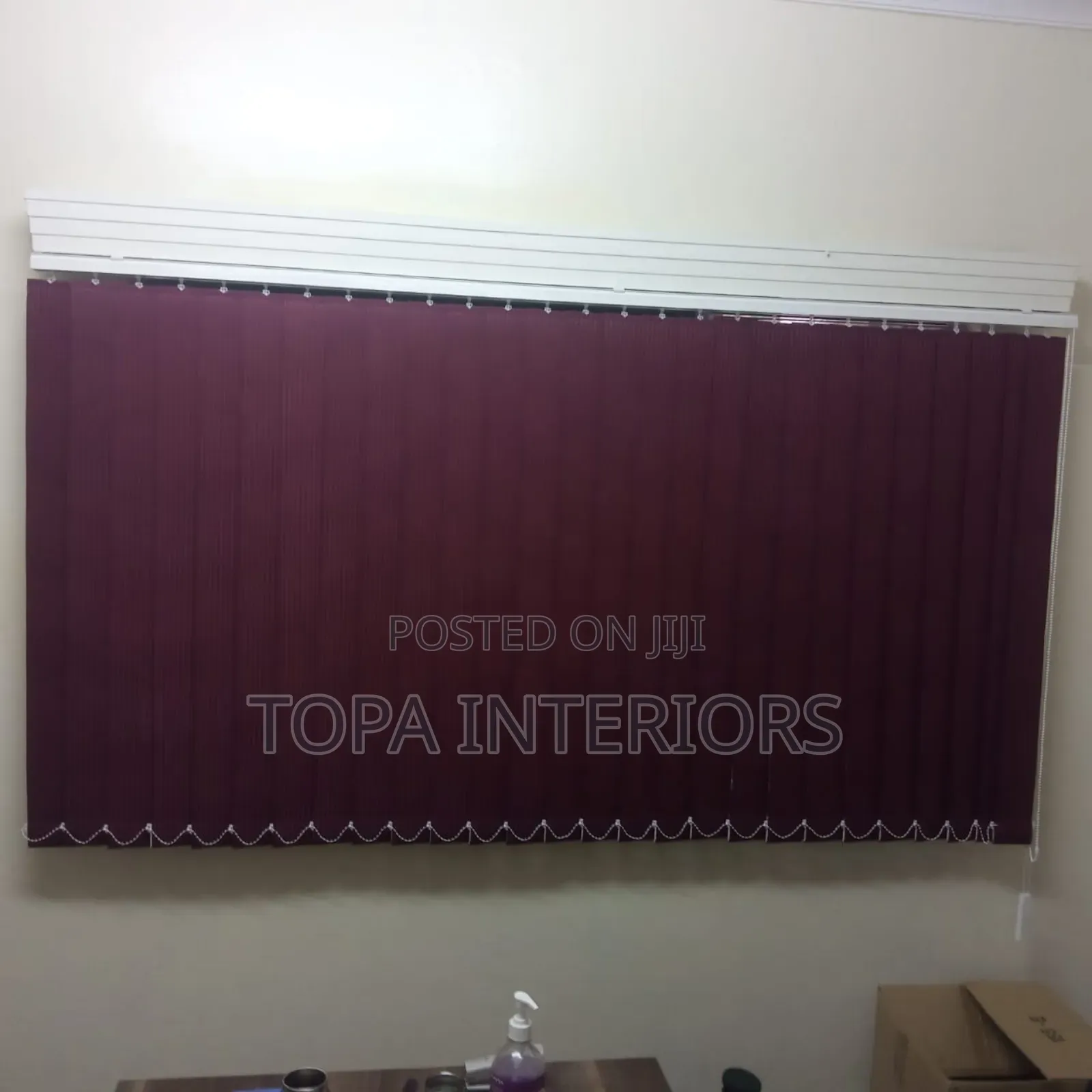 Chocolate Brown Vertical Office Blinds Office Curtains