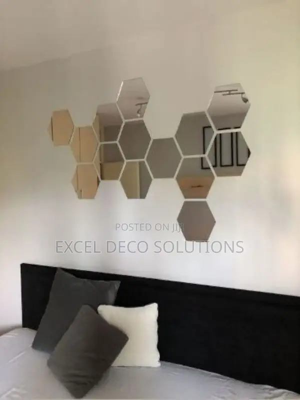 12 PCS Hexagon Wall Decor Mirrors