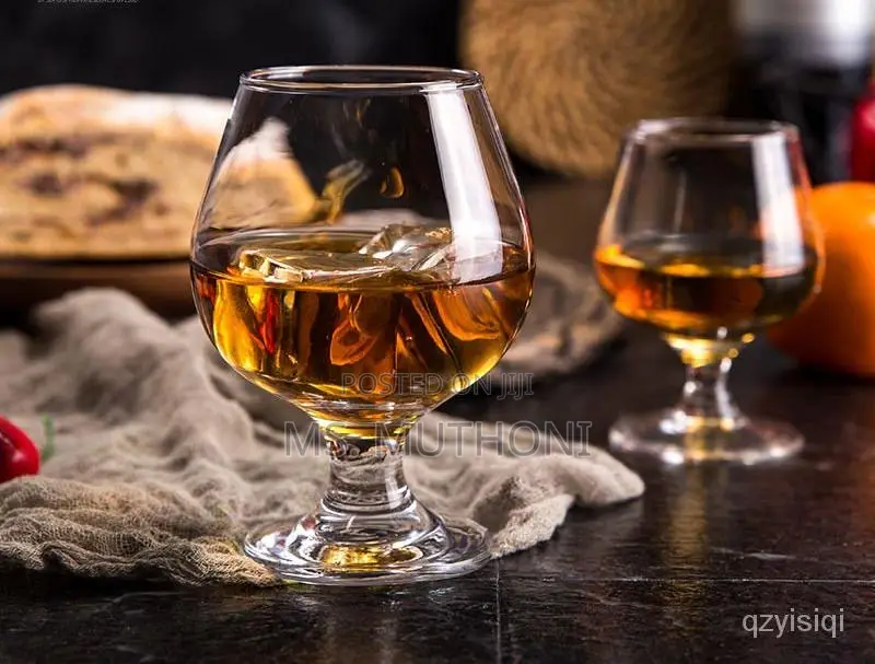 360ml Clear and Gold Cognac Glasses Set*