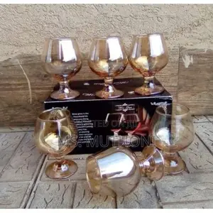 360ml Clear and Gold Cognac Glasses Set*