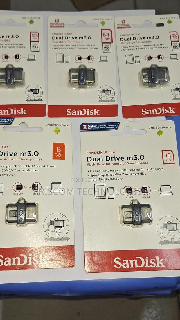 Sandisk Flash Disk Drive OTG 8GB,16gb, 32GB, 64GB, 128GB