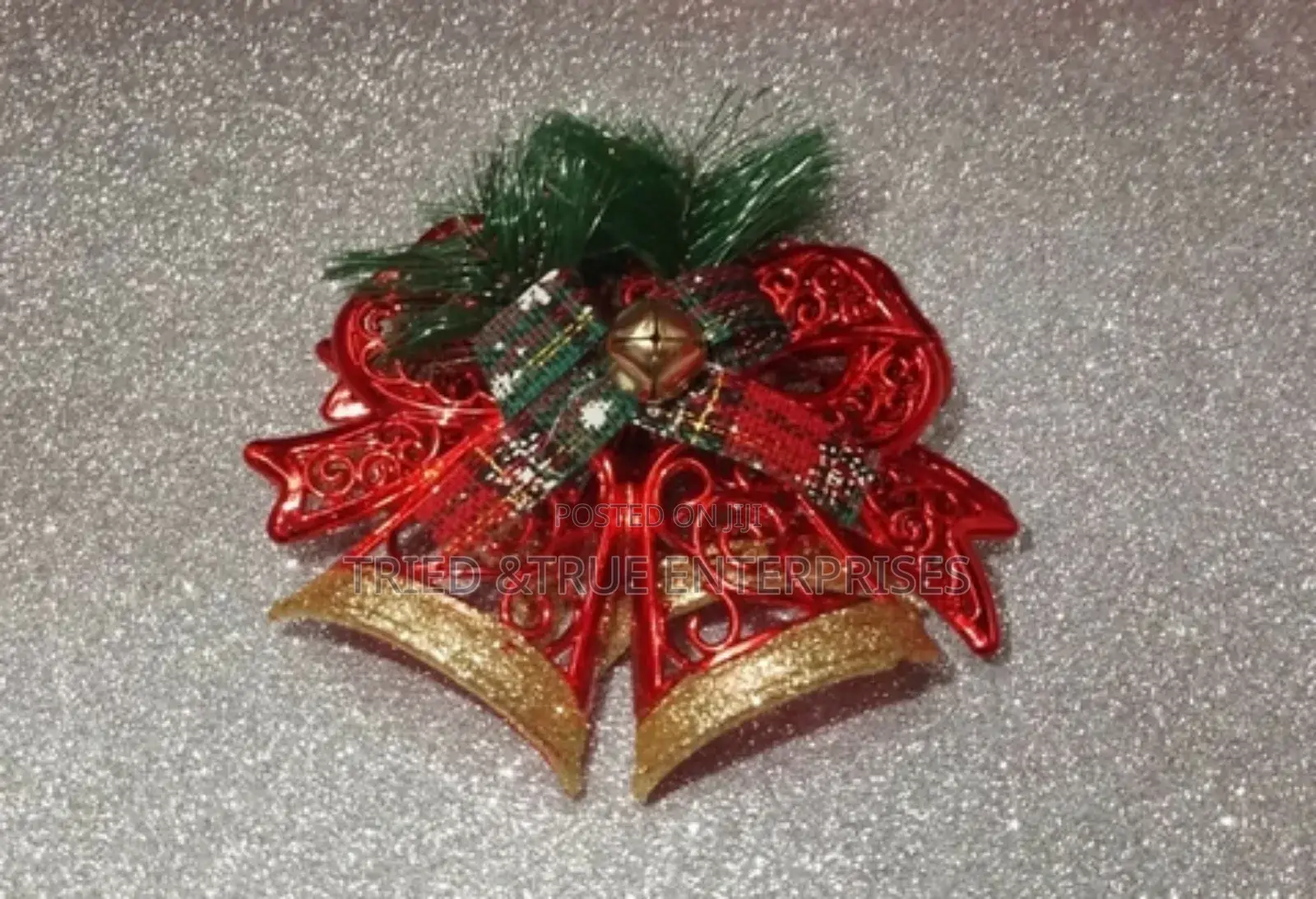 Golden Red Half Bell Tree Decorations Jy5k