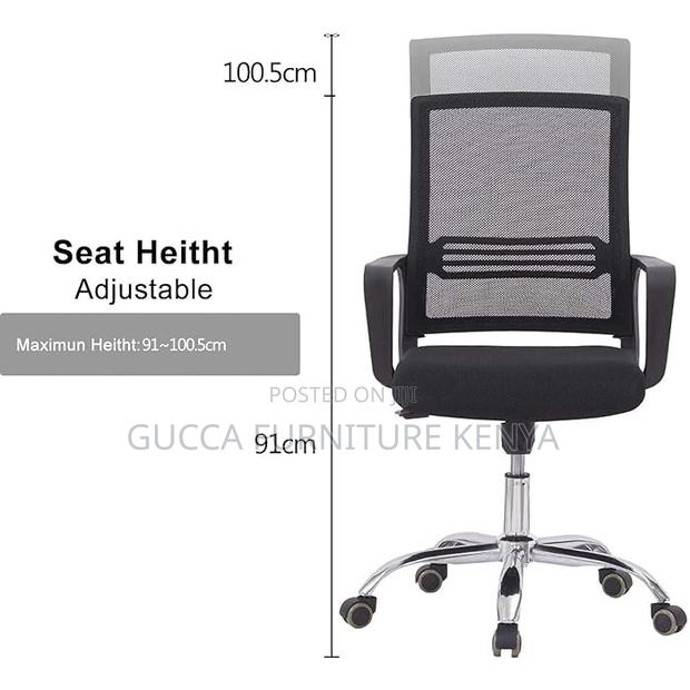 Office Chairs: Adjustable High Back Swivel Office Chair - thumbnail 5