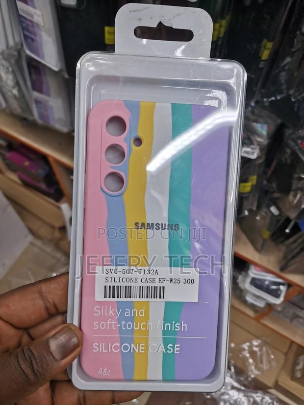 Rainbow Pattern Silicone Case for Samsung Galaxy A54 - main view