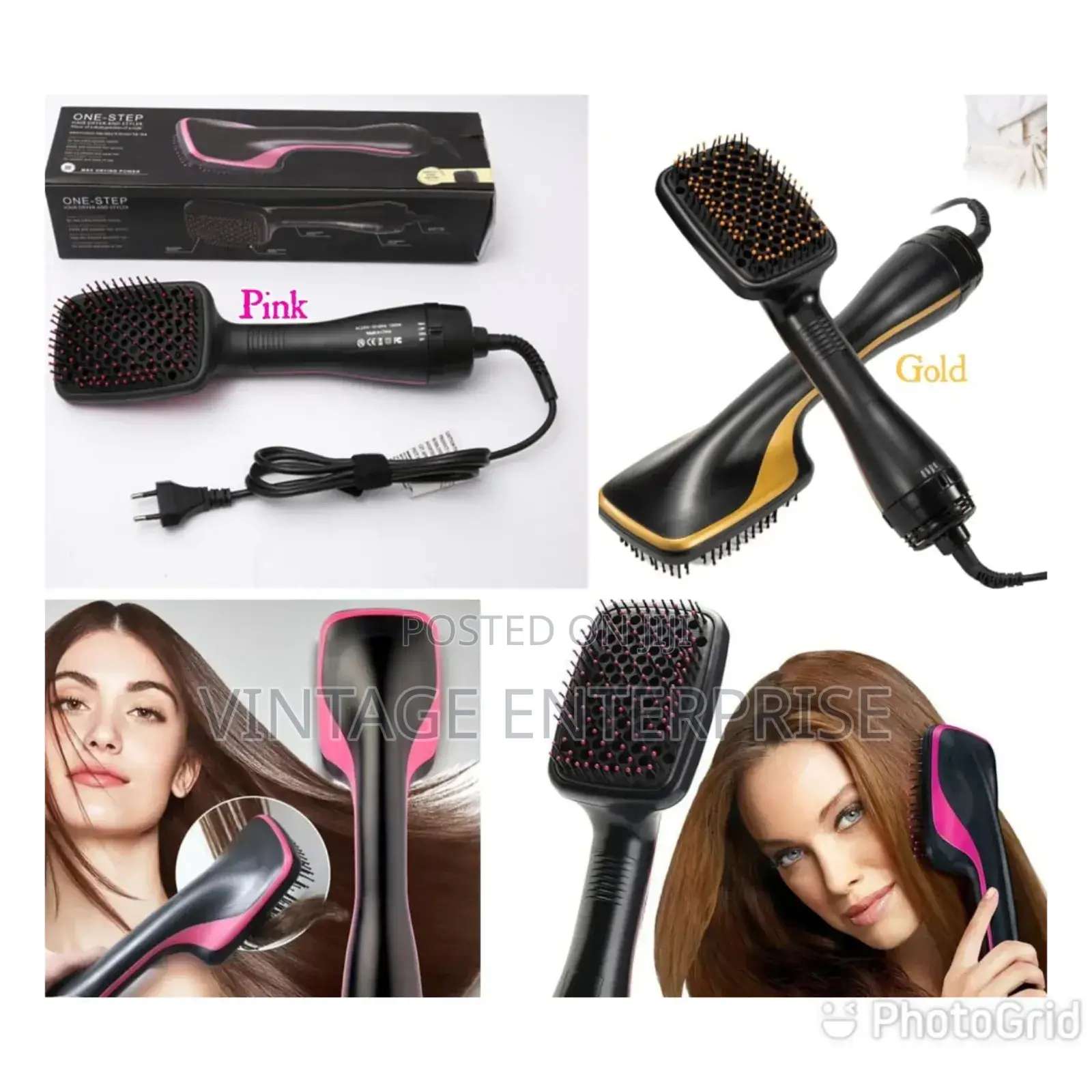 *3 in 1 Hair Straightener Brush*