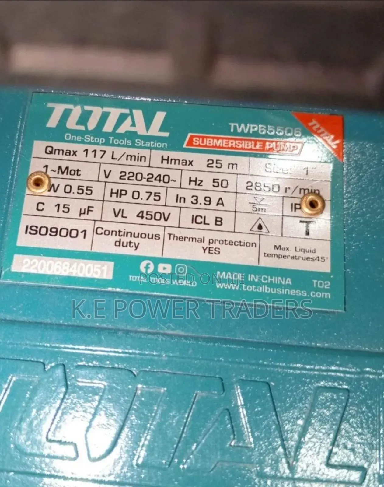 Exclusive Total 0.75hp Submersible Pump