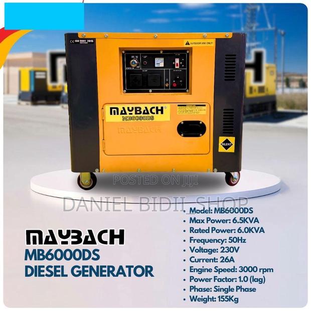 Maybach Silent Diesel Generator 6.5kva - main view