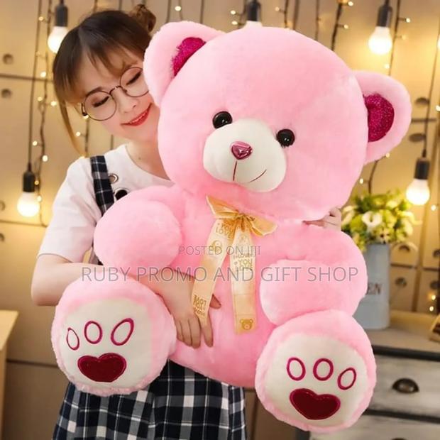 Cute 26 Inch Pink Giant Teddy Bear - thumbnail 2