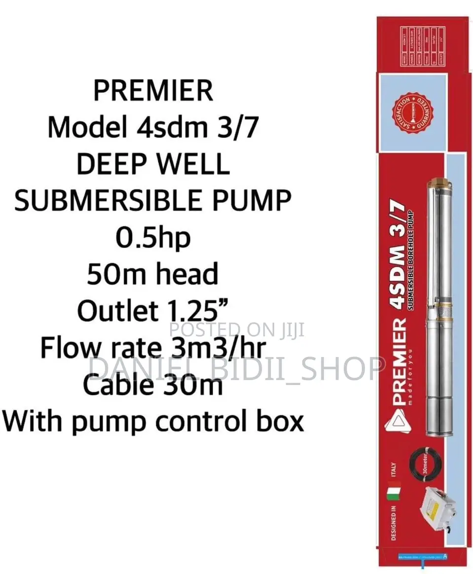 Deep Submersible Pump 0.5hp 50m