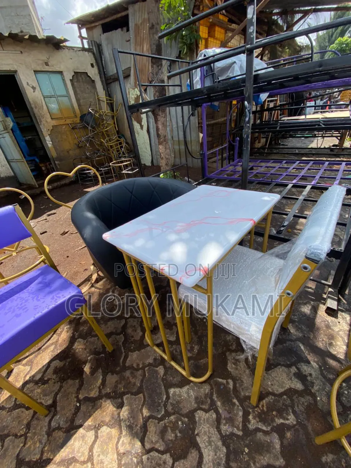White Manicure Chairs and Black Chair With a Black 111and
