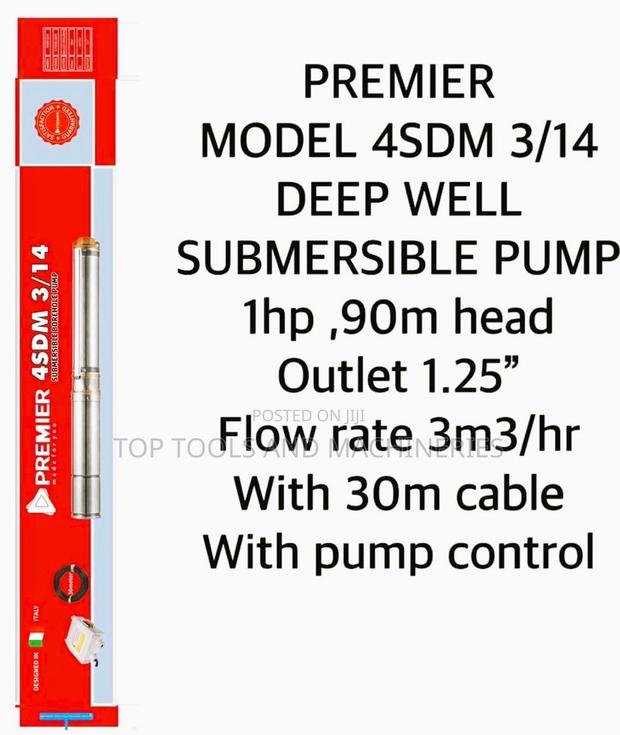 Premier 1HP 90M Head Deep Well Pump + Control Box