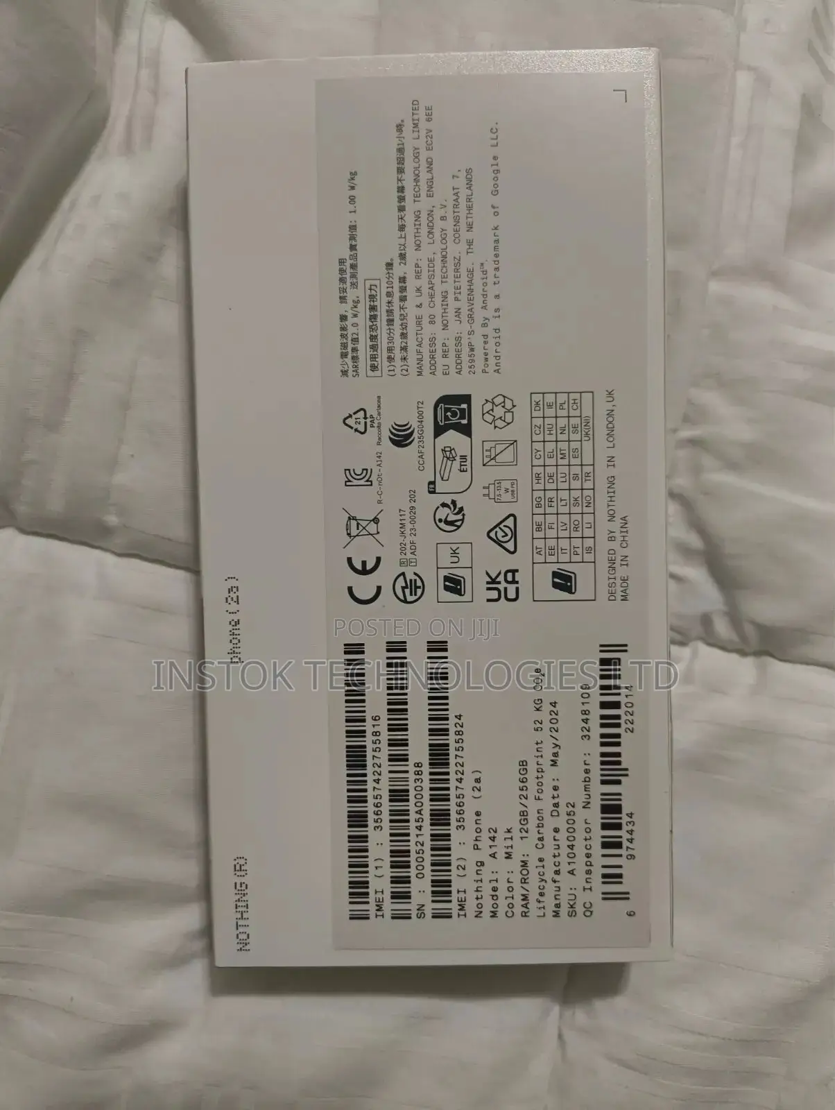 New Nothing Phone 2a 256 GB White