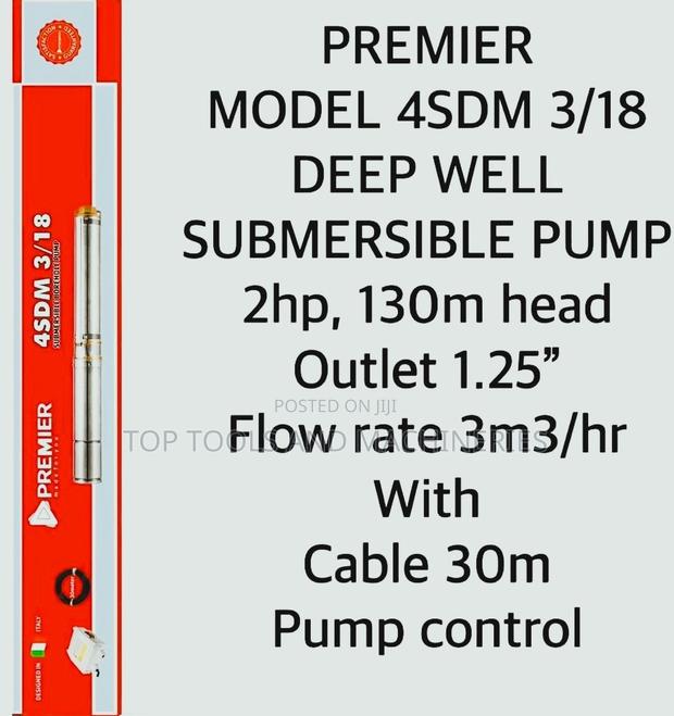 Premier 2hp 130m 11⁄2inch Deep Well Submersible Pump