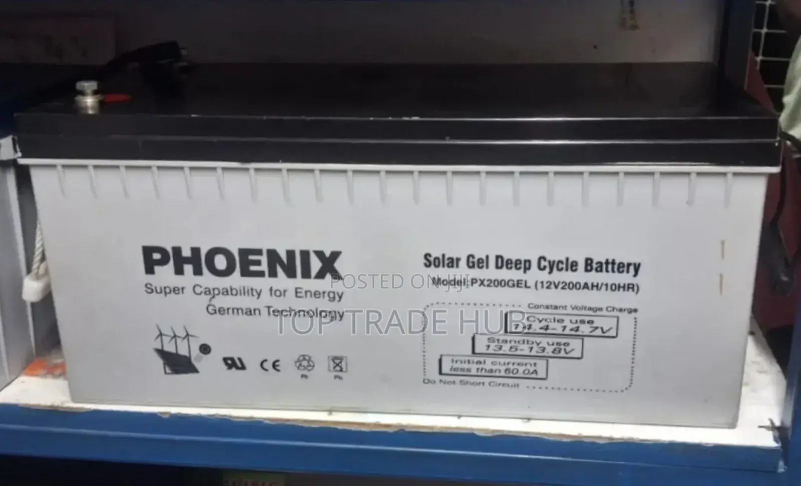 Phoenix Solar Gel Deep Cycle Battery 12V 200AH