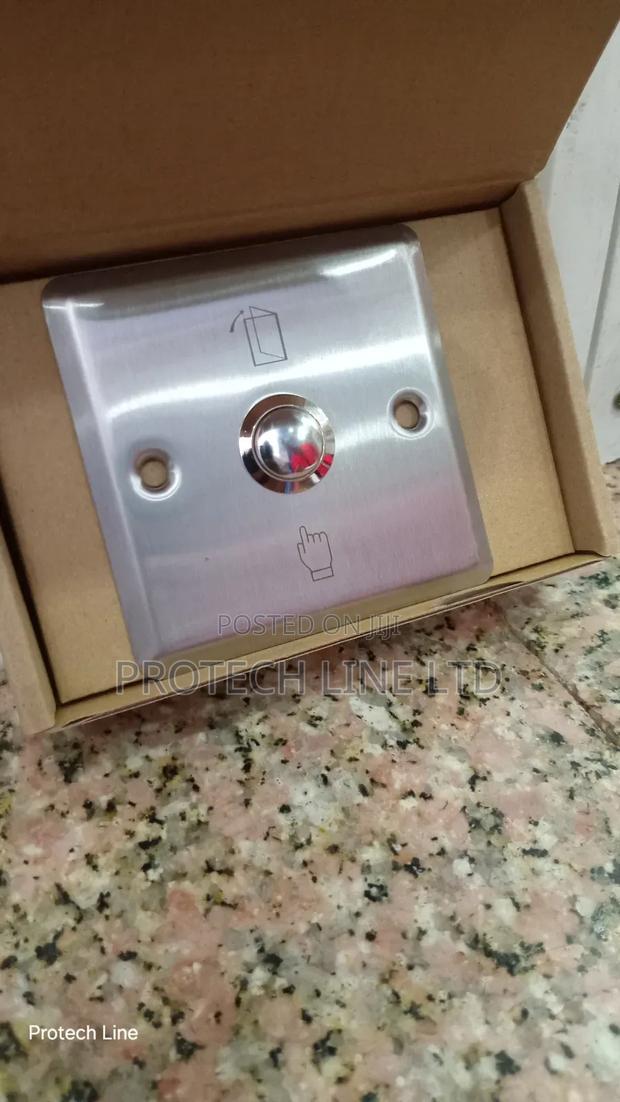 Metallic Exit Push Door Button - main view