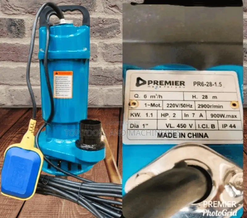 Premier 2hp 28m 6m3/Hr Submersible Water Pump