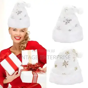 W#Hite Christmas Hat *
