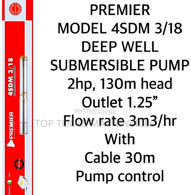 Premier 2hp 130m Head Submersible Pump With Control Box
