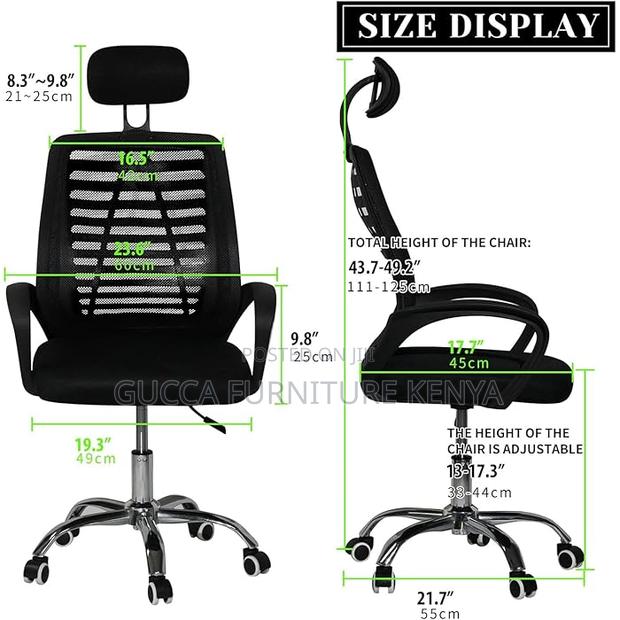 Office Chairs: Ergonomic Height Adjustable Comfort Chair - thumbnail 4