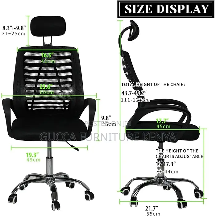 Office Chairs: Ergonomic Height Adjustable Comfort Chair