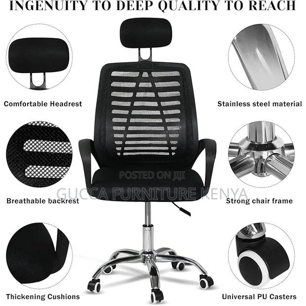 Office Chairs: Ergonomic Height Adjustable Comfort Chair - thumbnail 5