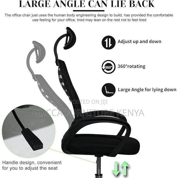Office Chairs: Ergonomic Height Adjustable Comfort Chair - thumbnail 6
