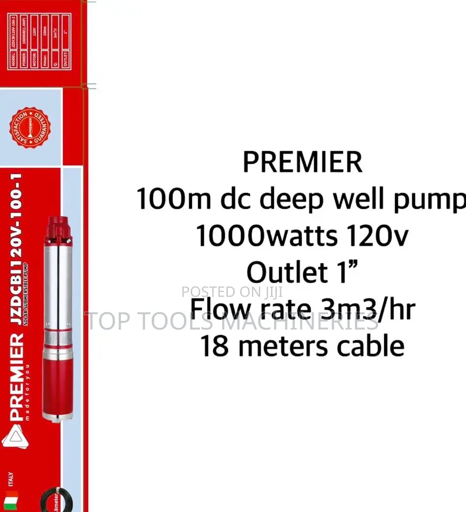 Premier 100m Head 1000watts Dc Deep Well Pump