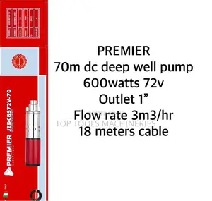 Premier 70m 600watts Dc Solar Submersible Pump