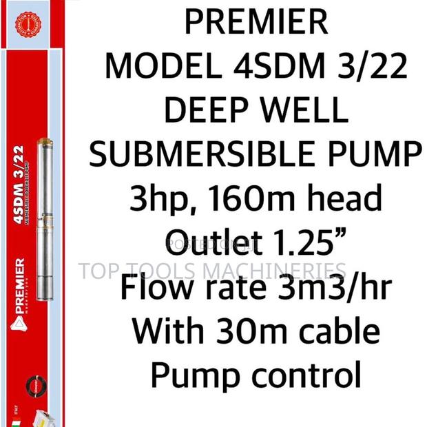 Premier 3hp 160m Head Submersible Pump With Control Box