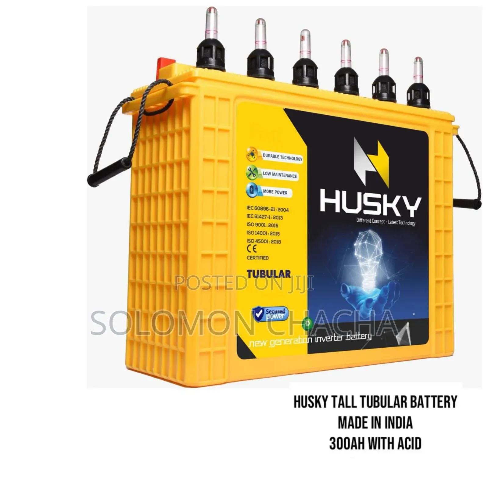 Husky 300ah Tall Tubular Battery Made In India