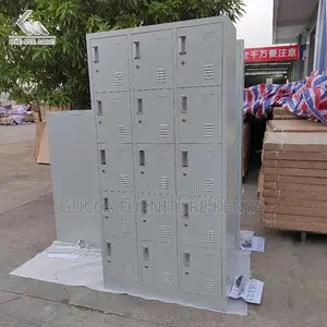 Cabinets:15-Doors Lockable Steel Storage Cabinet.