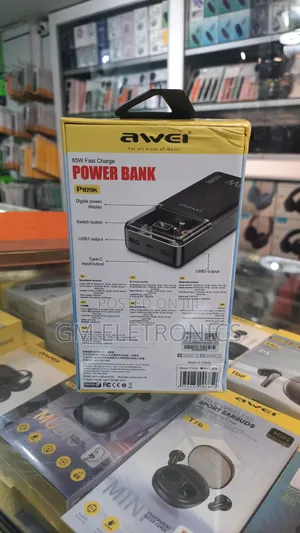 Awei P109k 3 in 1 Power Bank 30000mah With Type C [65w].