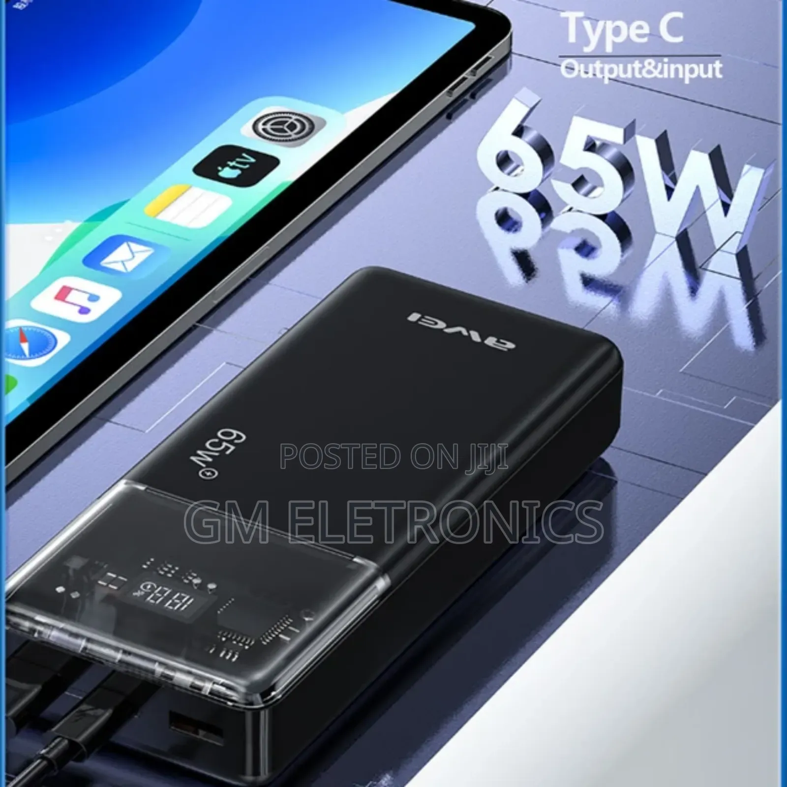 Awei 30000mah Super Fast Portable Powerbank.[P109k]