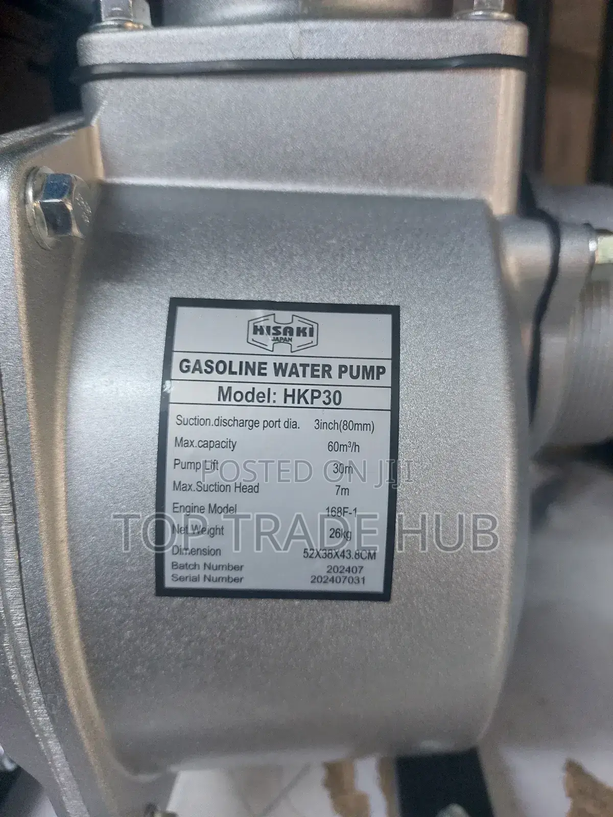 Hisaki Japan Gasoline Water Pump 3 Inch 8hp