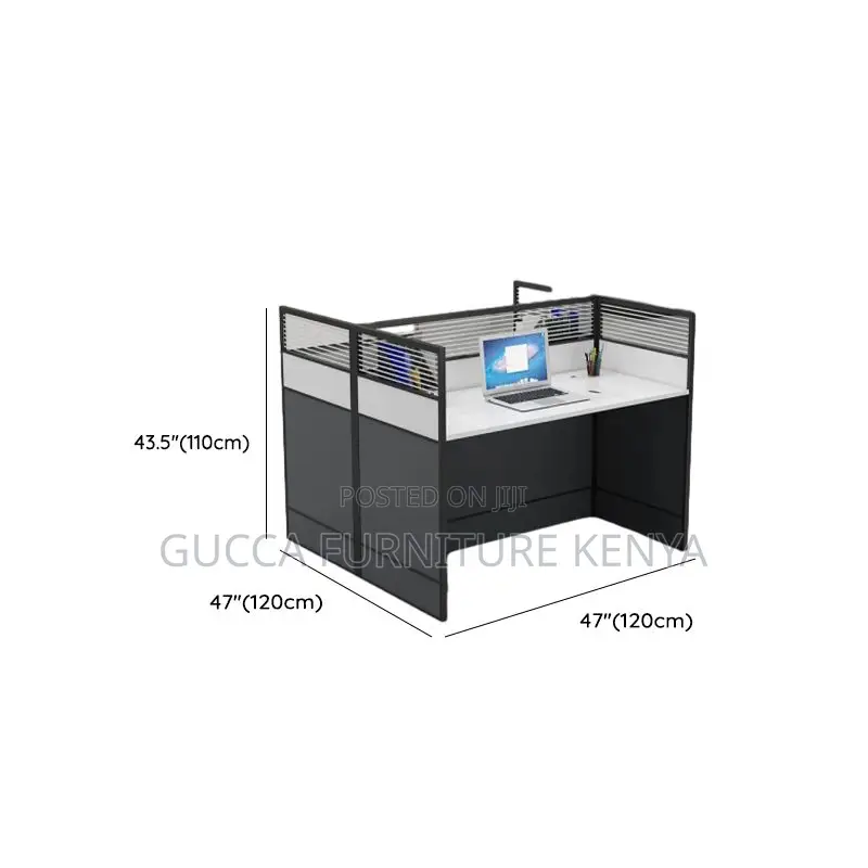 Workstation:2-Seater Reclaimed Wood Chalk Office Workstation