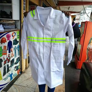 Reflective Custom White Dustcoats Coat - main view