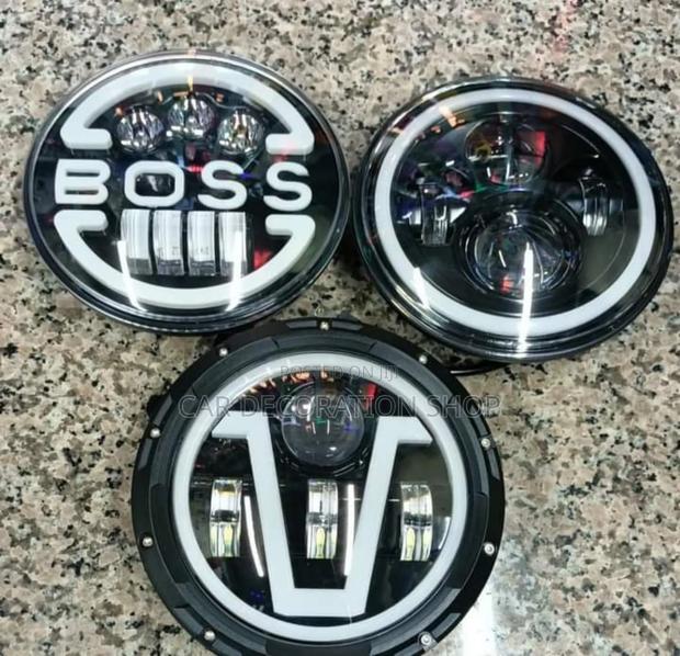 7" Round Different Design Jeep Headlights - main view