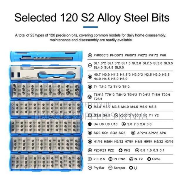 Precision Screwdriver Set 128 in 1 Premium CRV Scroll Store - thumbnail 2