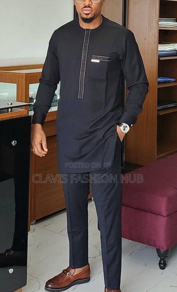 Traditional Black Men Suit for Funeral