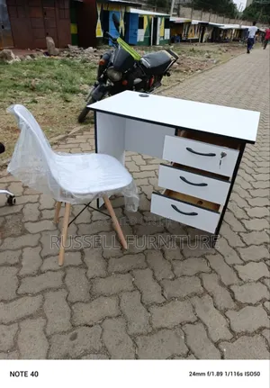 Clean White Office Table