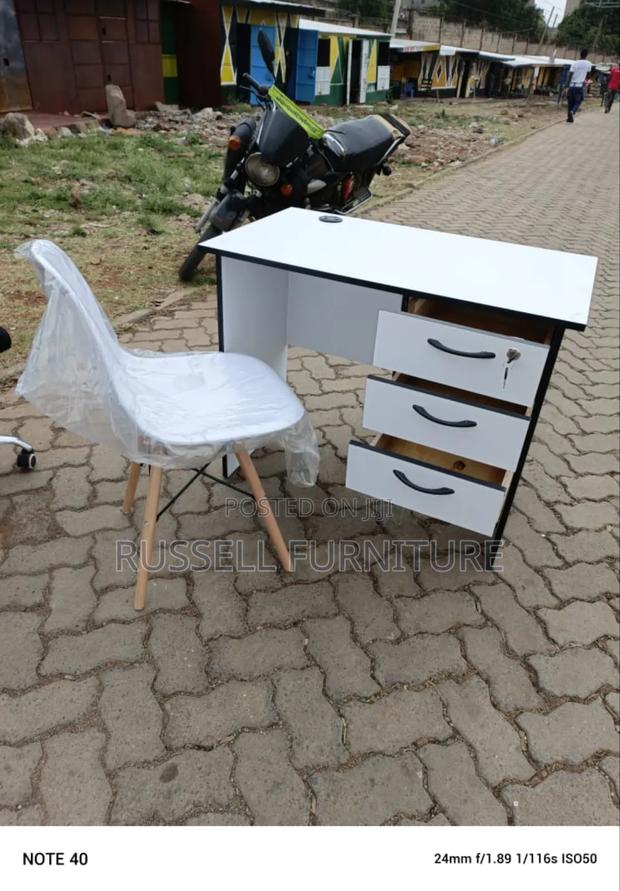 Clean White Office Table
