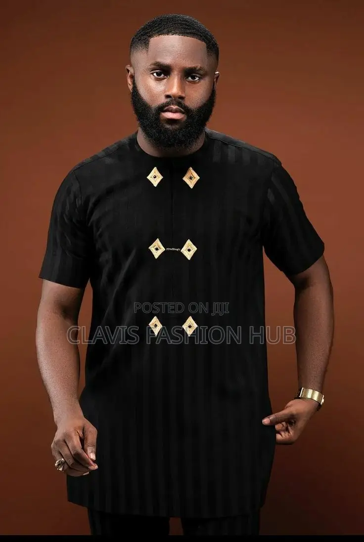 Black Senator Shirt for Men (With Embroidery)